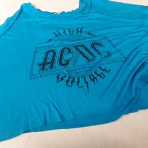 ACDC Blue Boxy Crop Top XL